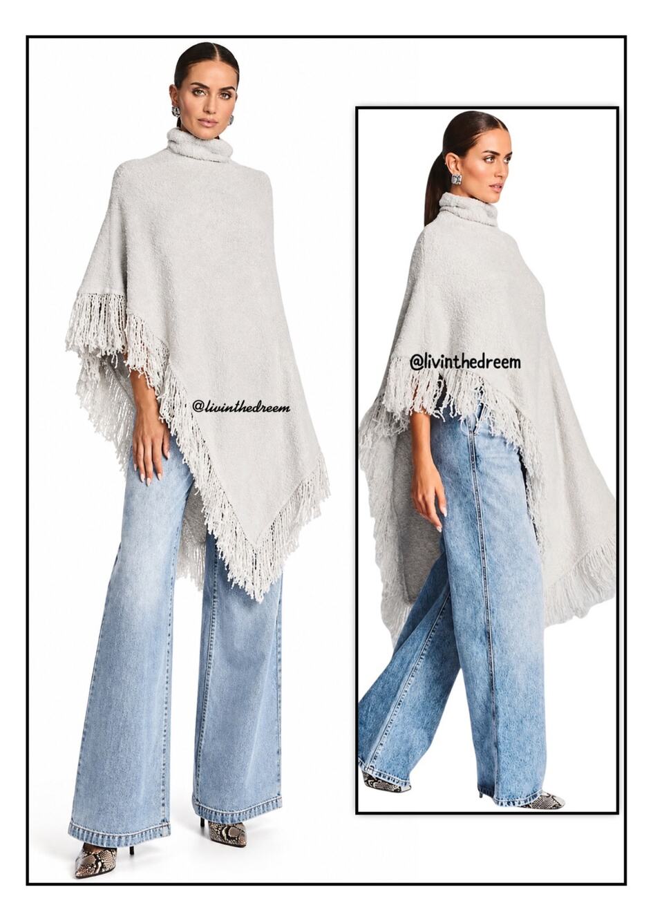 SER.O.YA Frost Poncho SZ XS Silver $348